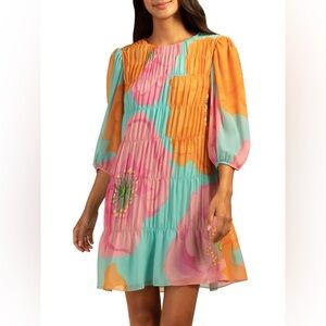 Trina Turk Multicolor Long Sleeve Dress